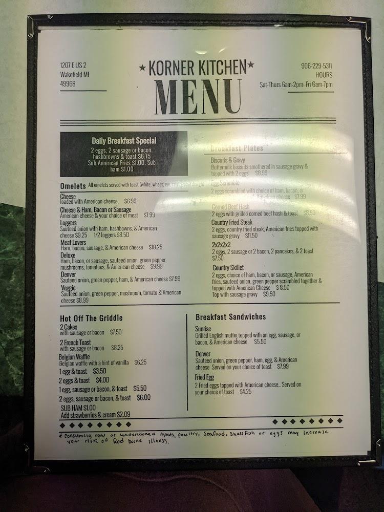Korner Kitchen Menu image 3